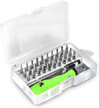 Close-up of the magnetic flexible extension rod and screwdriver handle.