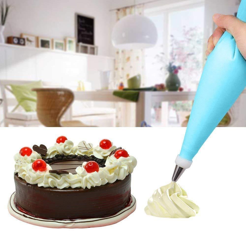 Multiple stainless steel piping nozzles for diverse cake decorating patterns and styles.