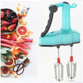 Power-Free Jumbo Hand Blender with stainless steel blade on a kitchen counter.