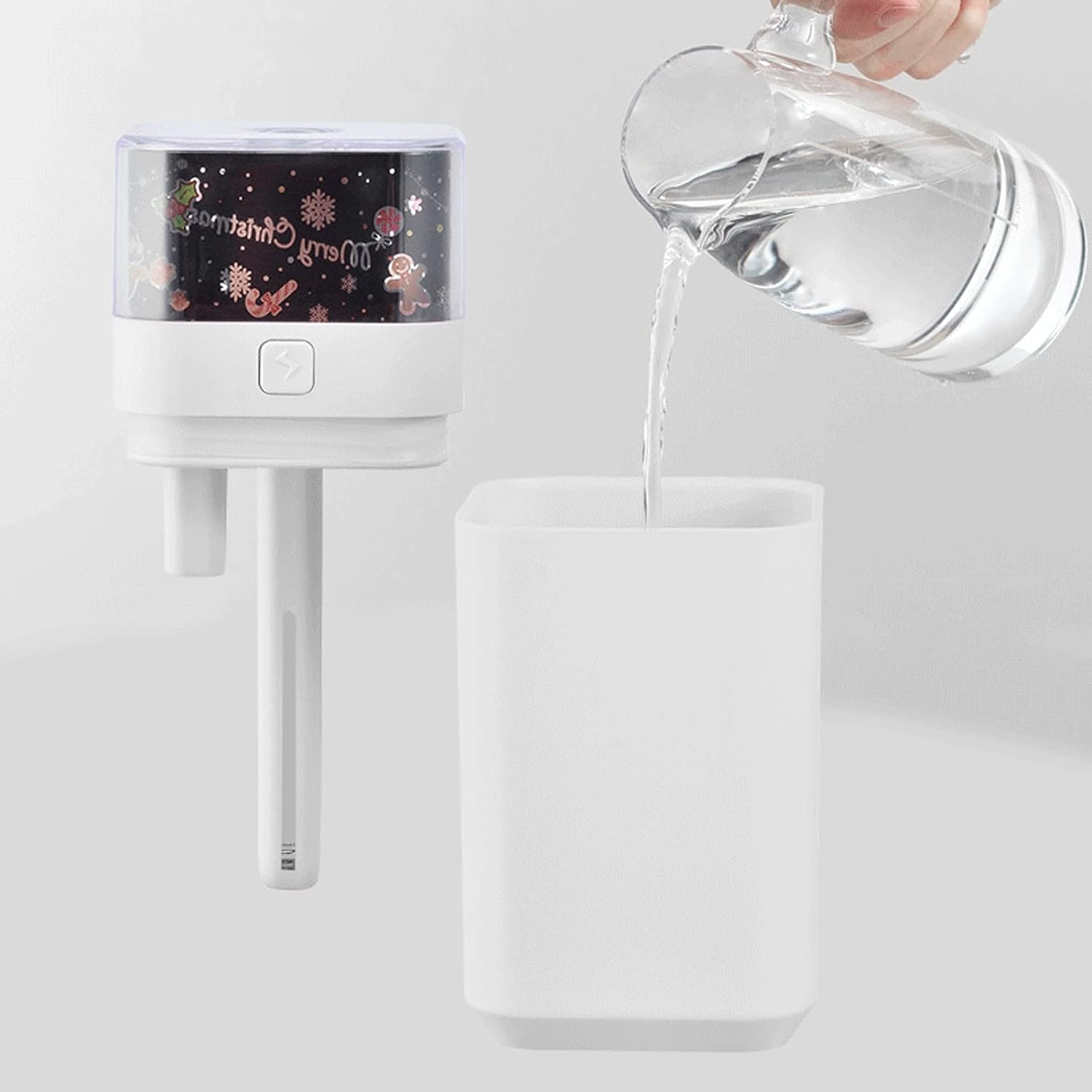 300ml Star Night Light Projector humidifier in action, with soothing mist.