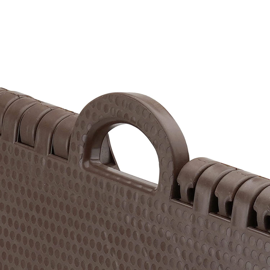 Close-up of the non-slip surface of the 18 Inch Folding Stool, ensuring adult safety.
