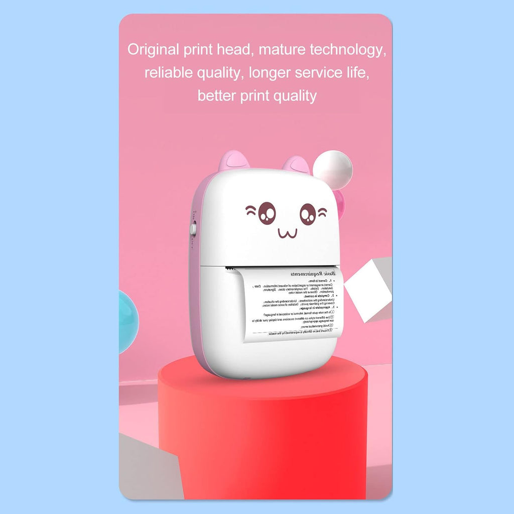 Close-up view highlighting the paper output slot and compact design of the Voltronic wireless thermal printer.