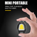 Poravar triangular camping flashlight with integrated lighter and multiple light modes.