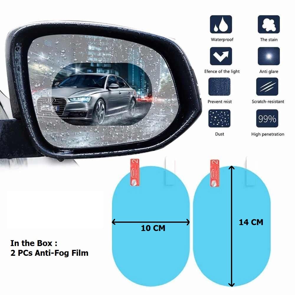 Scratch-resistant rearview mirror film protecting car mirrors and windows