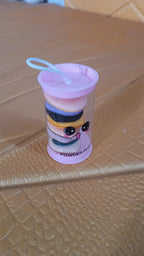 Mini Finger Makeup Powder Puff demonstrating application on face