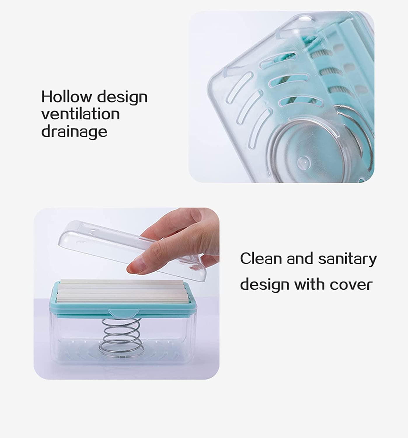 Compact soap holder with roller for easy foam and soap management