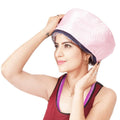 Electric thermal head spa cap for deep conditioning hair treatment.