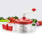 CookAura Manual Food Processor with its components laid out for easy cleaning.
