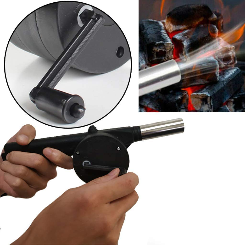 BBQ air blower fan showcasing its portable design and robust construction.