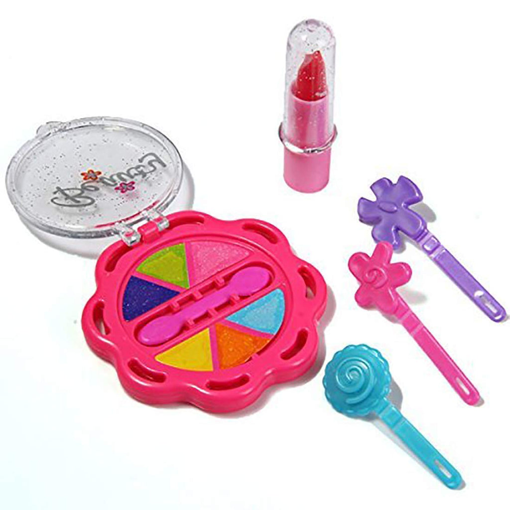 Open view of the Kids Makeup Set revealing its organized compartments.