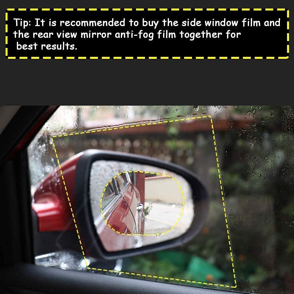 Waterproof mirror film enhancing safe driving by preventing fog on mirrors
