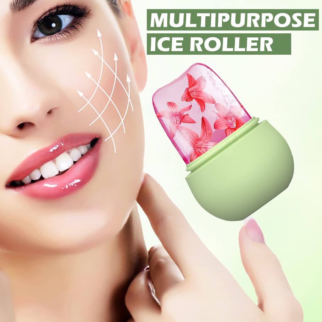 Side view of the silicone ice roller highlighting its ergonomic design.