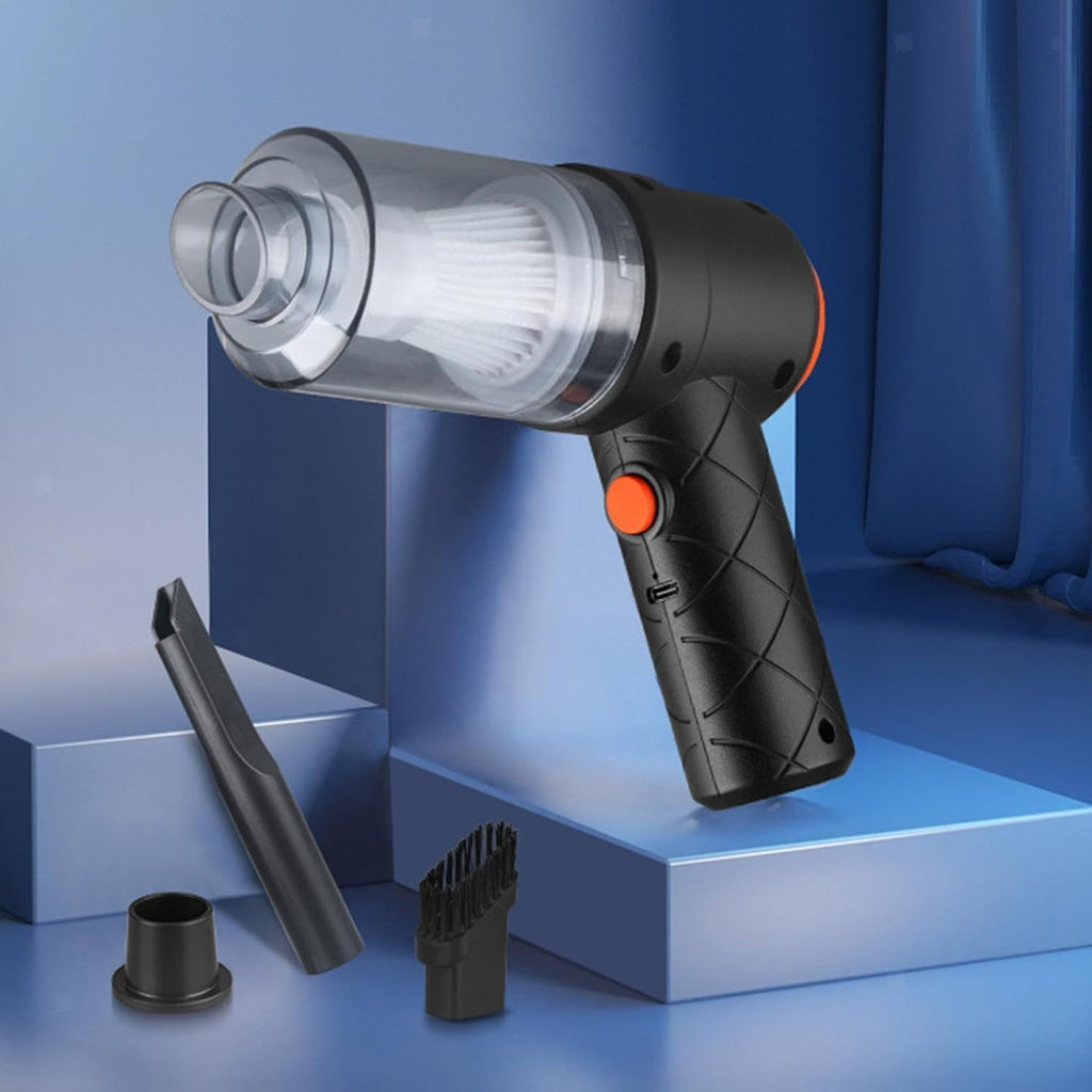 High-power portable Car Vacuum Cleaner with attachments for vehicle and home use.
