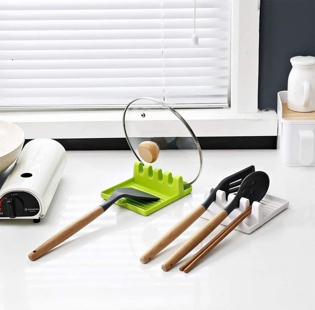 Drip-free spatula and spoon rest for a clean and tidy countertop.