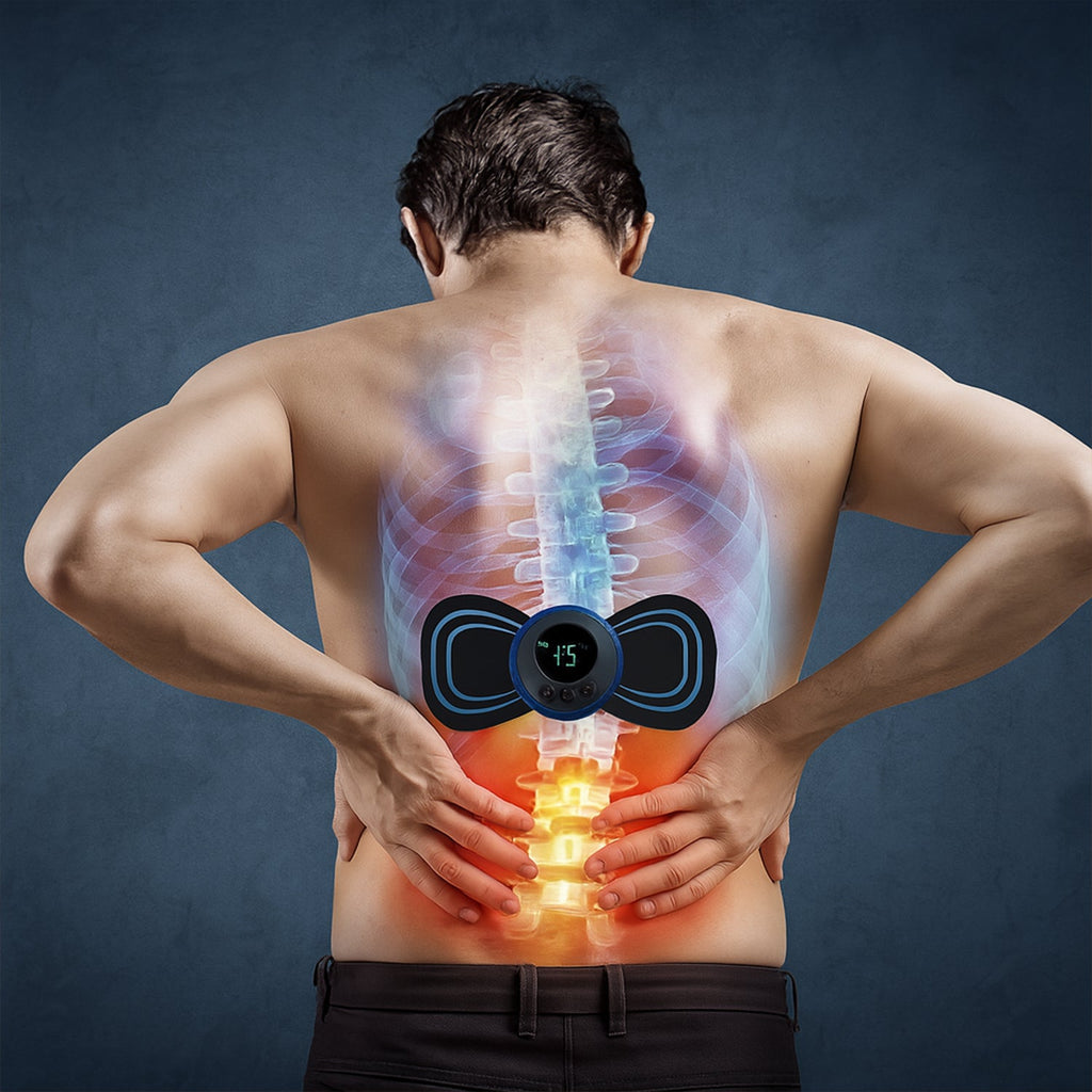 Portable Neck Massager with EMS technology from Velvet Wellness.
