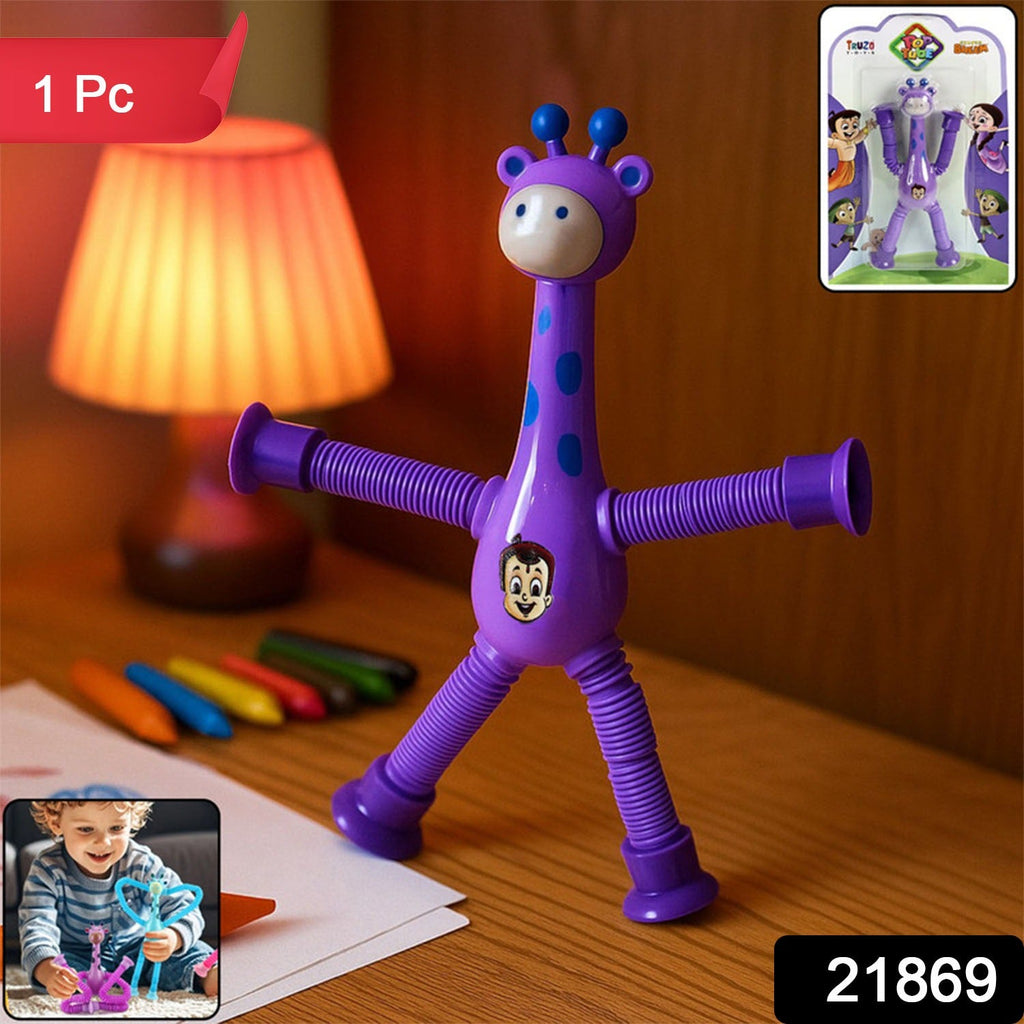 Animal design giraffe flexible slinky fidget toy for kids