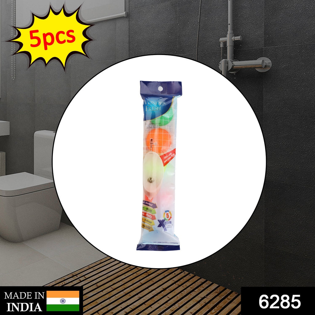 Set of 5 Wonder Fresh Sani Balls, ideal as a long-lasting air freshener for bathrooms and shoe racks.