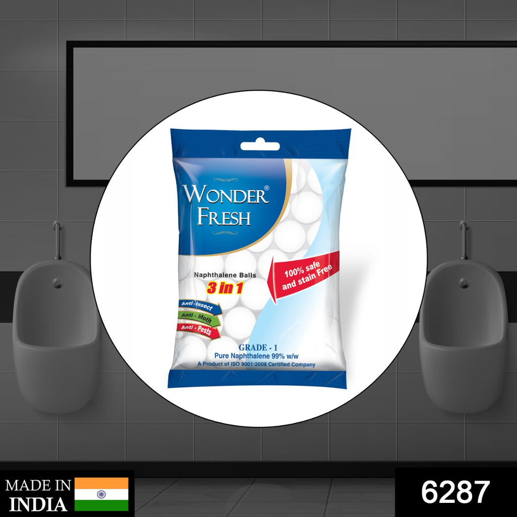 A packet of Wonder Fresh Naphthalene Balls, ideal for keeping clothes fresh and pest-free.