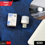 Close-up of the mini plug-in LED light, ready for a USB port connection.