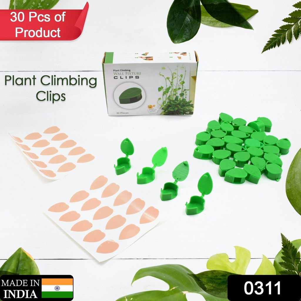 Close-up of self-adhesive plant clips with transparent backing for easy installation.