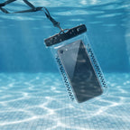 Underwater usage of waterproof mobile pouch