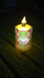 Set of warm yellow LED tealight candles, offering a safe and easy lighting solution.