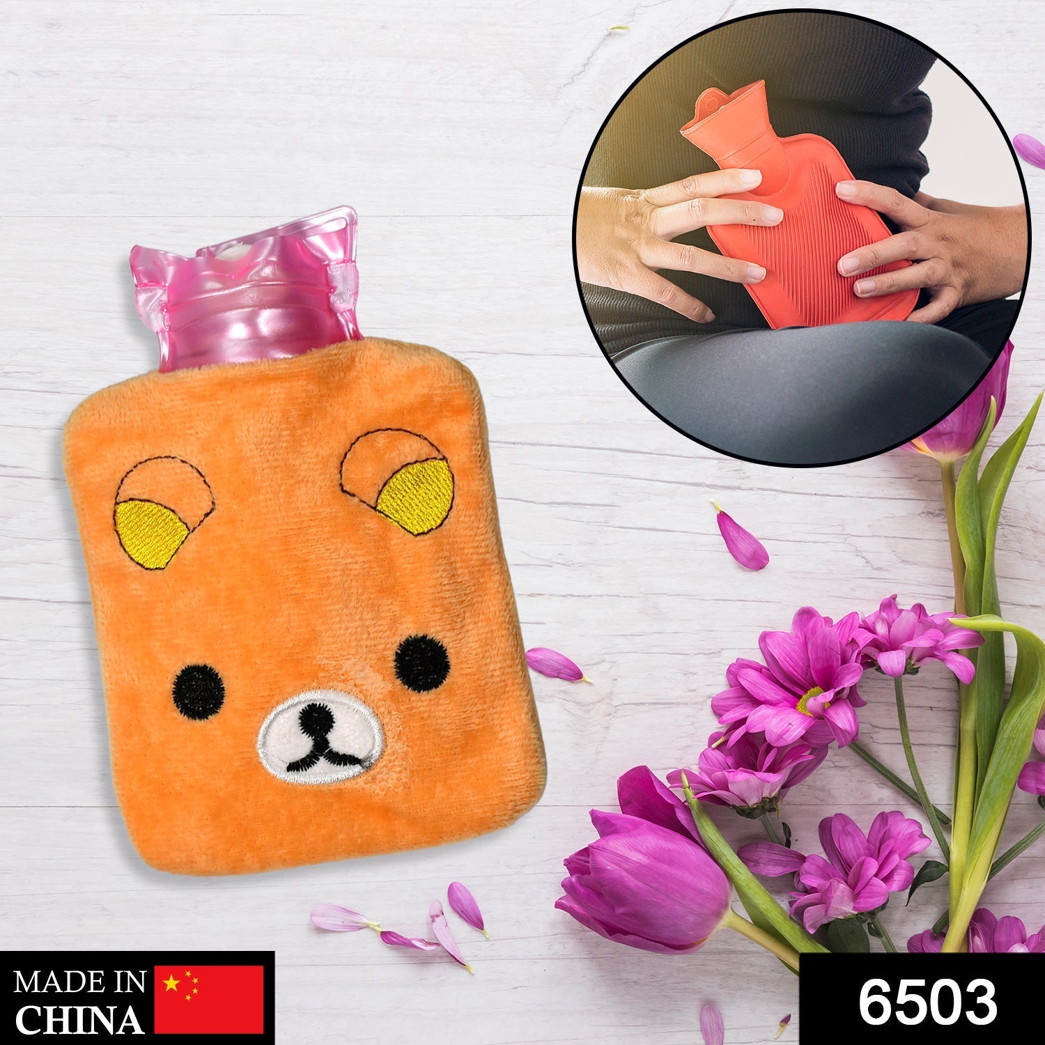 Panda design hot water bag for soothing pain relief