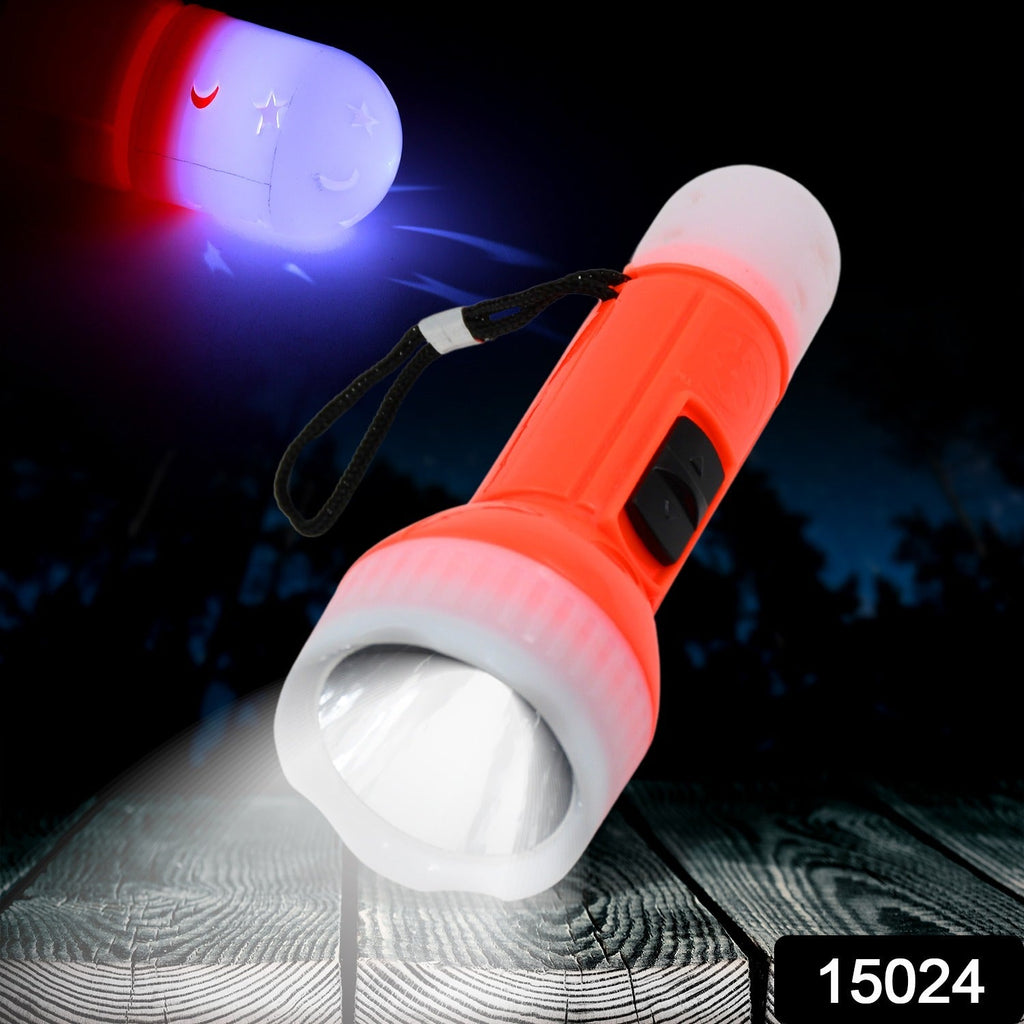 A child holding the compact, battery-operated Kids Torchlight for easy grip.
