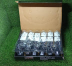Pack of 24 classic style lanterns with artificial flameless candles.