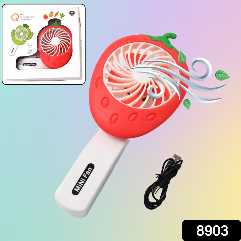 Vibrant coloured portable handheld mini fan ideal for personal use