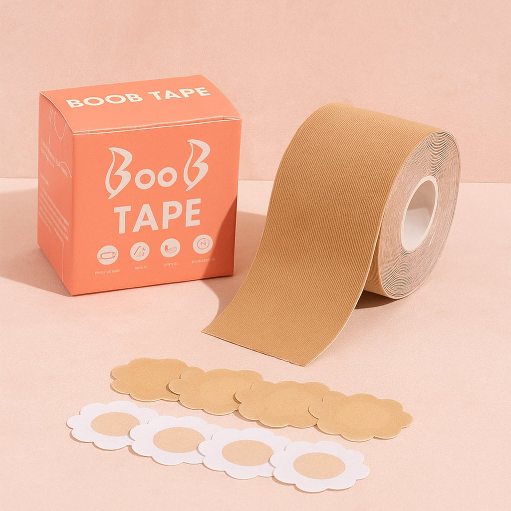 Front view of Velvet Wellness Boob Tape and Nipple Covers packaging.