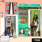 Magic Mesh screen door blocking insects and mosquitoes effectively