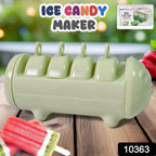 Colourful homemade frozen treats made using the Ice Candy Maker.