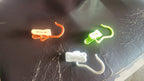 Various usages of hanging hook clip on ropes and bars in home and travel settings