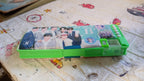 Compact and portable cartoon pencil case, designed for easy carrying to school.