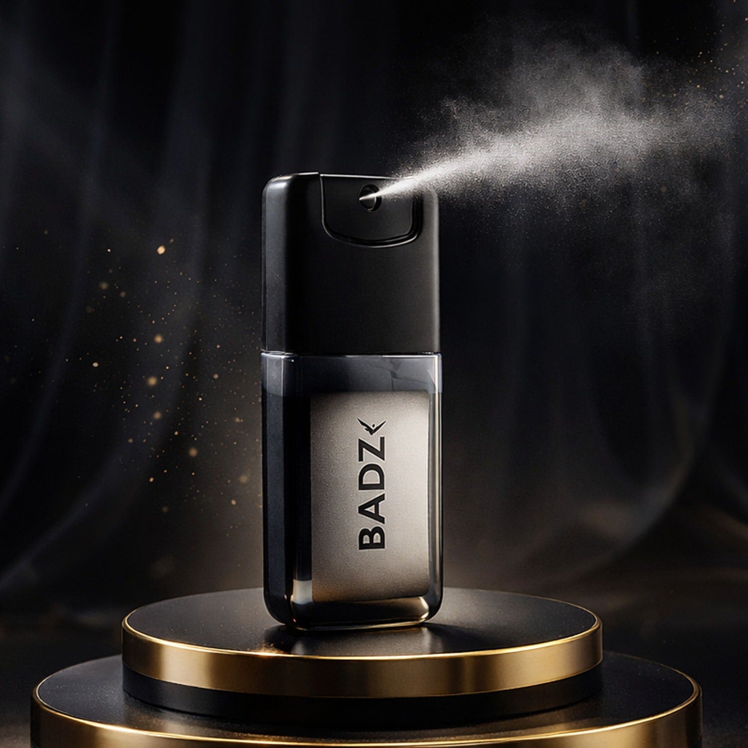 Close-up view of a premium 20ml aromatic fragrance spray bottle