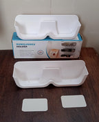 Clear design of the Sunglass Wall Organizer holding glasses, blending seamlessly with decor.