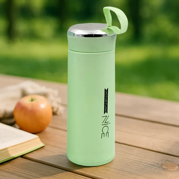 Premium borosilicate glass water bottle 400ml with bamboo lid