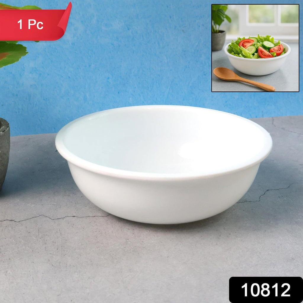 6 inch white round plastic serving bowl filled with curry served on table