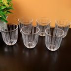 Transparent glass tumbler suitable for juice and water, 256 ml capacity
