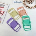 Stylish chair mobile stand compatible with different smartphone sizes and brands.