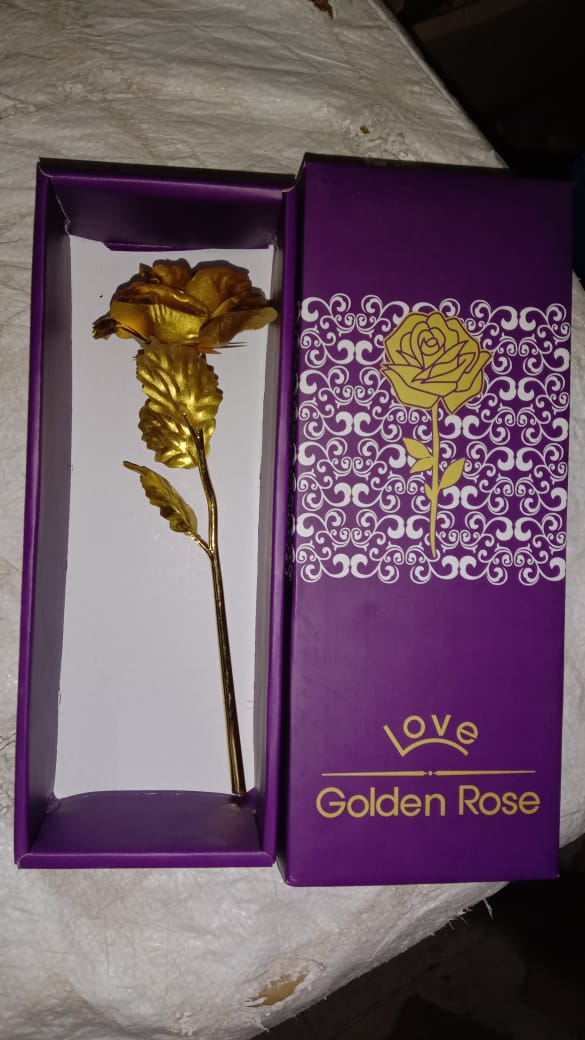 Luxury decorative gold plated artificial rose product