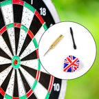 Three professional-grade steel tip darts with poly flights.