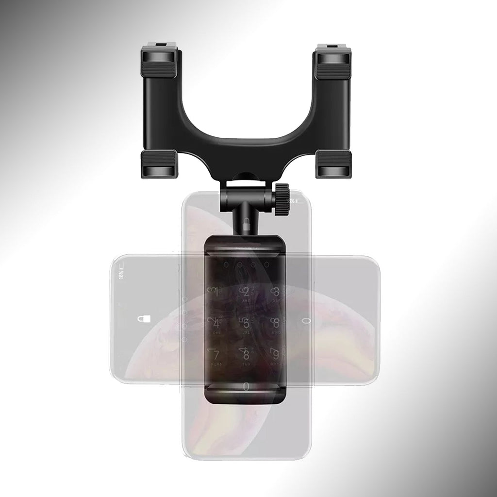 Close-up of the phone mount's non-slip grip pads.