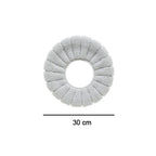 Texture of the soft coral velvet material, highlighting the luxurious feel of the Toilet Seat Cover.