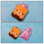 Panda print hot water bag, perfect for soothing neck and shoulder pain.