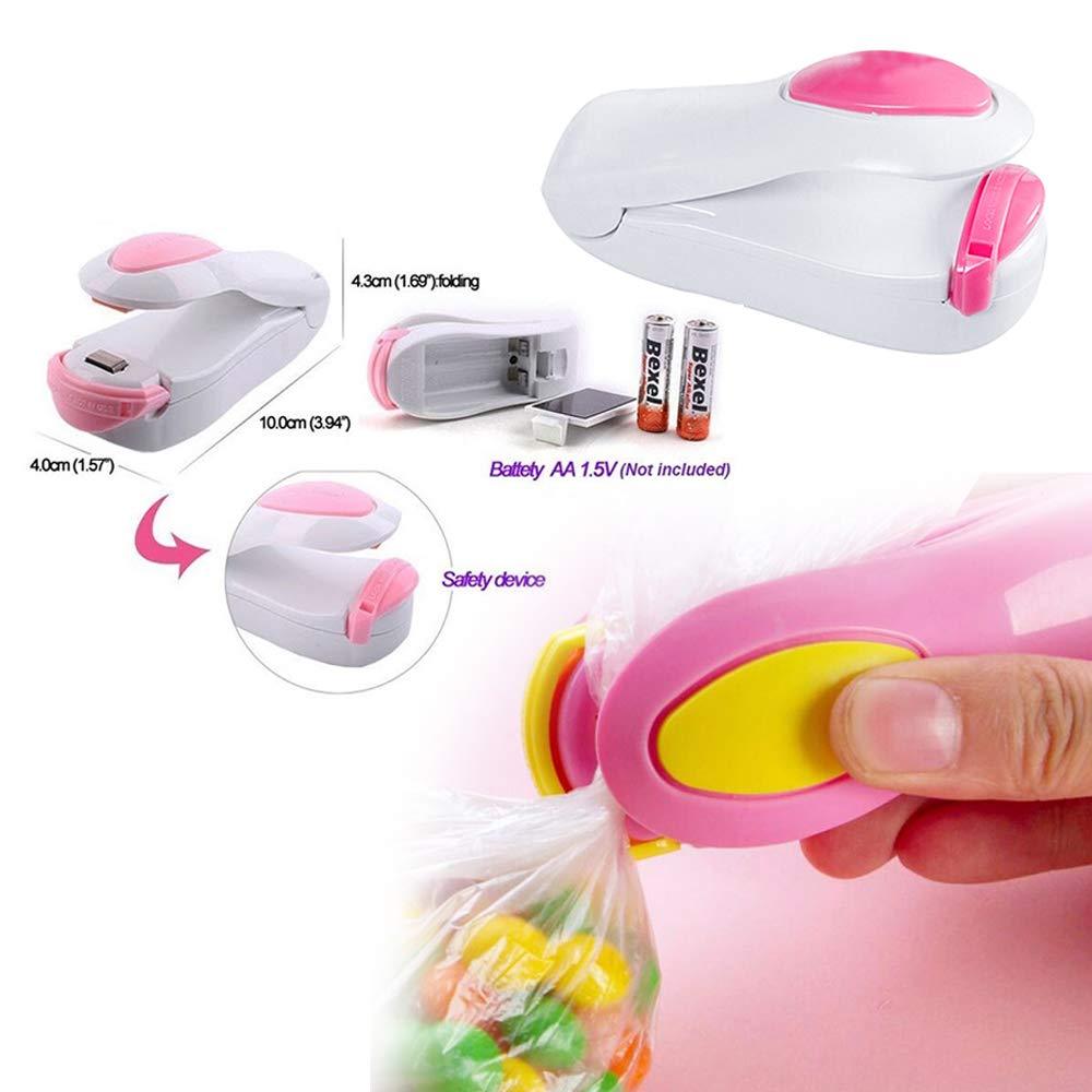 Angled view of the mini heat sealer, showcasing its sleek design.