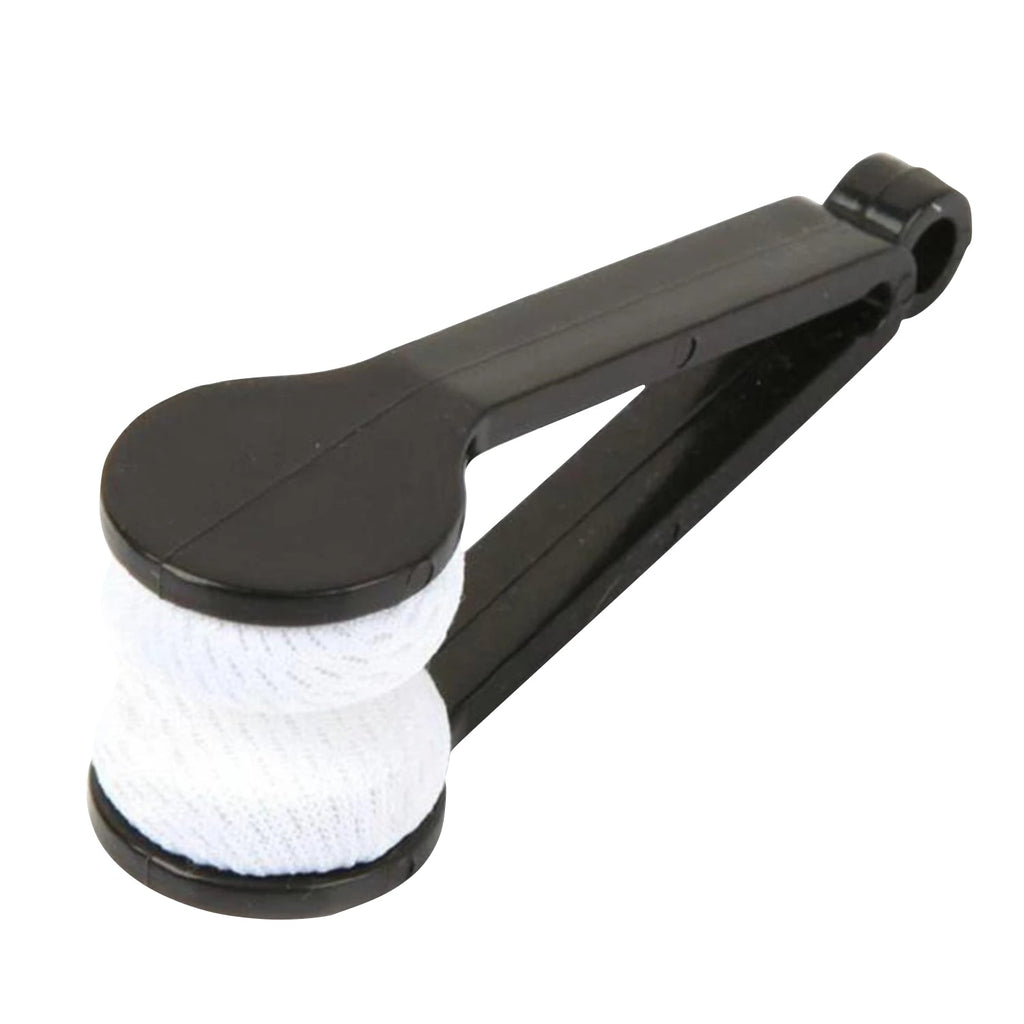 A small microfiber cleaning tool, perfect for sunglasses and spectacles.
