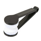 A small microfiber cleaning tool, perfect for sunglasses and spectacles.
