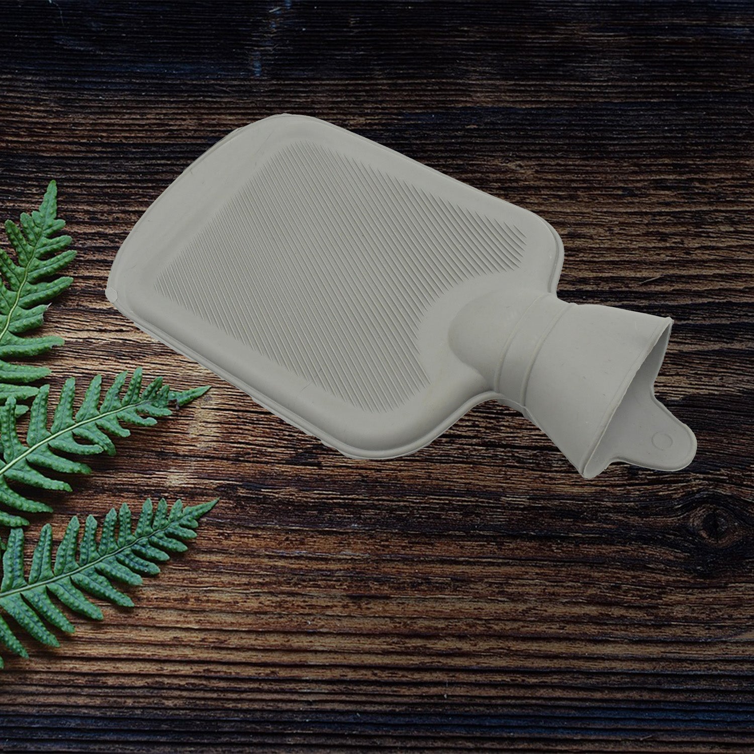 Side profile of the hot water bag, highlighting its sturdy build.